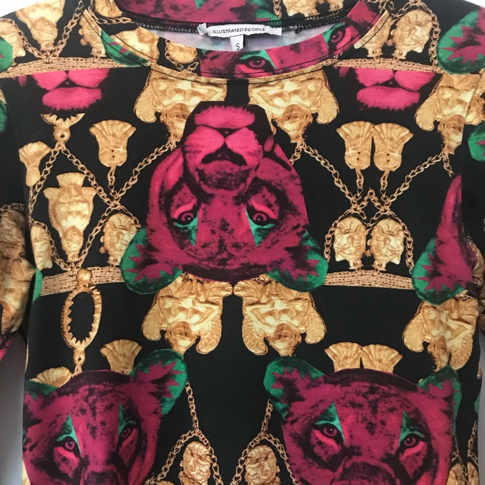 Lioness Pattern Bodycon Dress